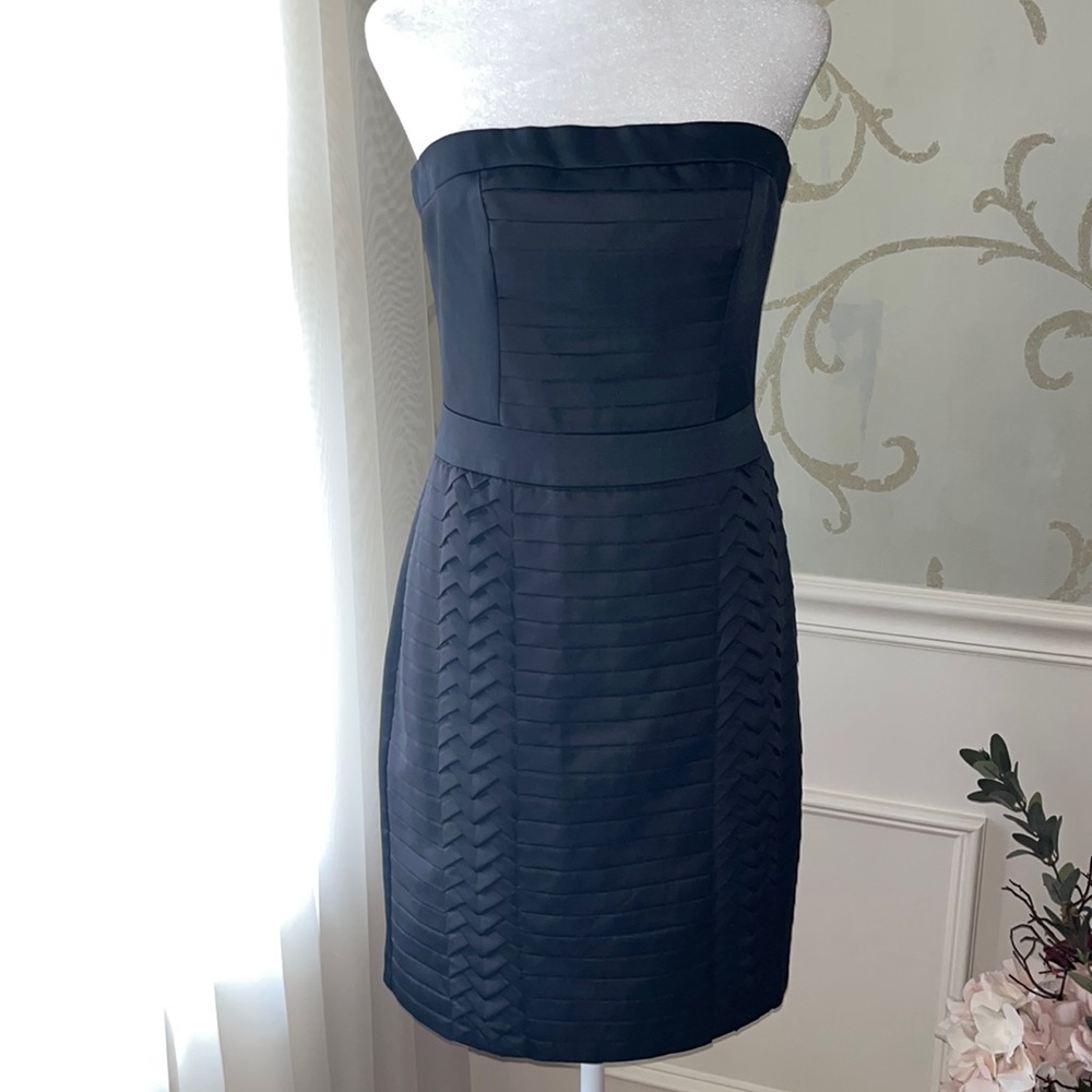 EUC H&M strapless black dress sz 8